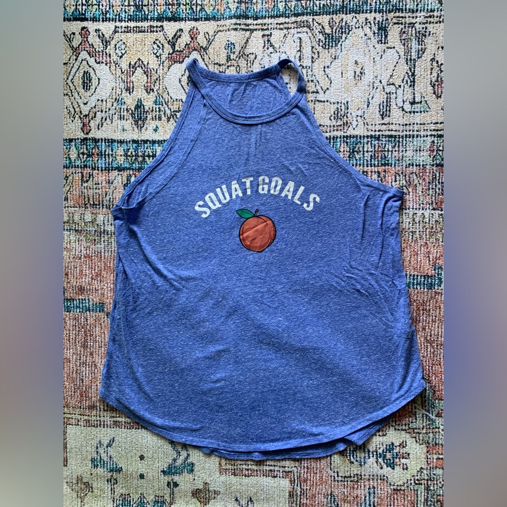 Muscle top cotton mix , blue color in XL